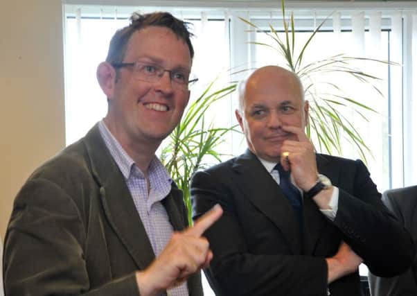 Blackpool North and Cleveleys MP Paul Maynard, pictured last year with former Secretary of State for Work and Pensions Ian Duncan Smith