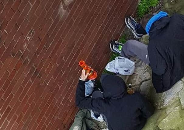 Two men spotted smoking a bong on Blackpool prom