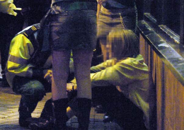 Drunken behaviour on the streets of Blackpool