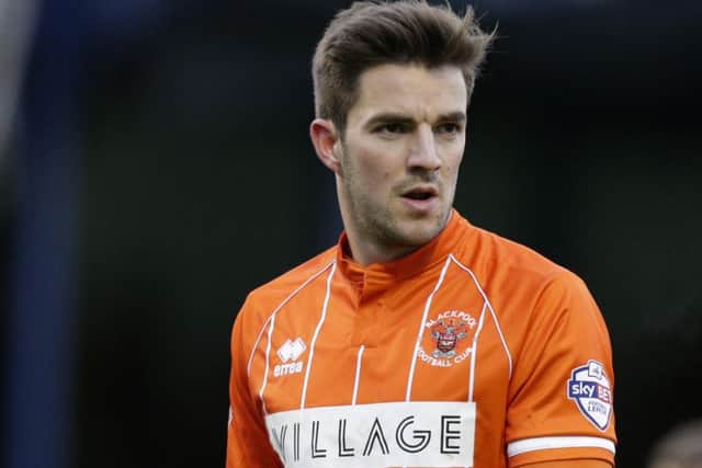 Andy Little in action for Blackpool