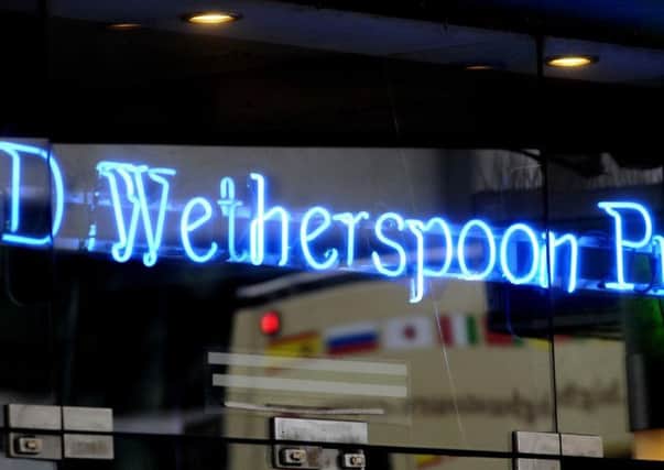 JD Wetherspoon sign.