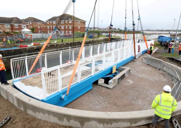 The new swing bridge for the Harbour Village estate