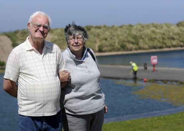 Tom and Ivy Shawcross are angry about the state of the paddling pool on the Esplanade in Fleetwood