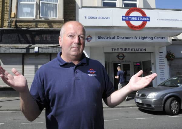 Rick Footman from The Tube Station has been told to change his logo by Transport for London