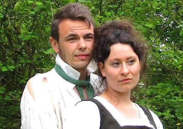 Aaron Charles as Heathcliff and Emily-Rose Hurdiss as Catherine Earnshaw.