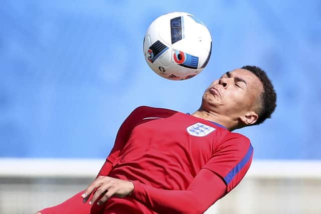 England's Dele Alli in action at Stade de Bourgognes, Chantilly. Picture: Owen Humphreys/PA