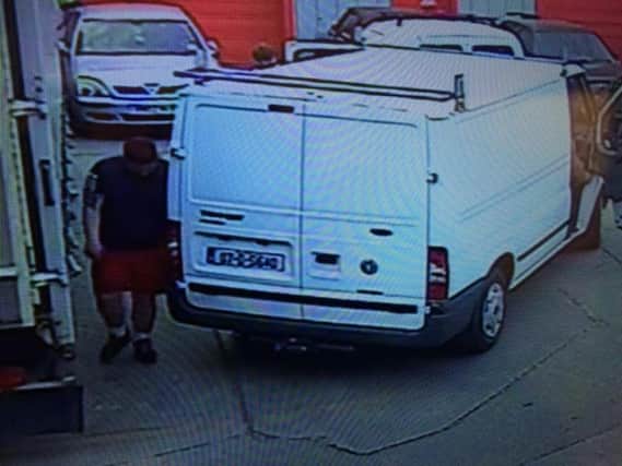 CCTV from raid at Slater's Service Centre