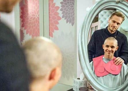 Joe-Warren Plant - a close shave for a TV soap storyline in award winning Emmerdale with screen 'dad' David