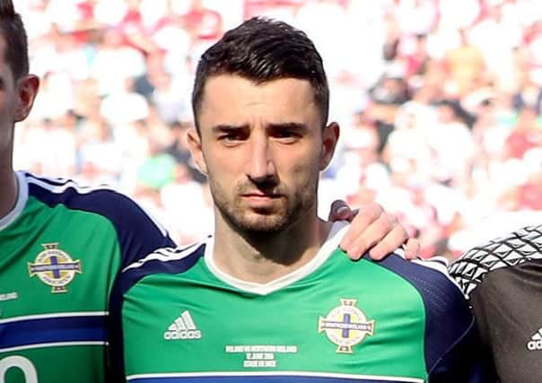 Conor McLaughlin lines up for Northern Ireland.