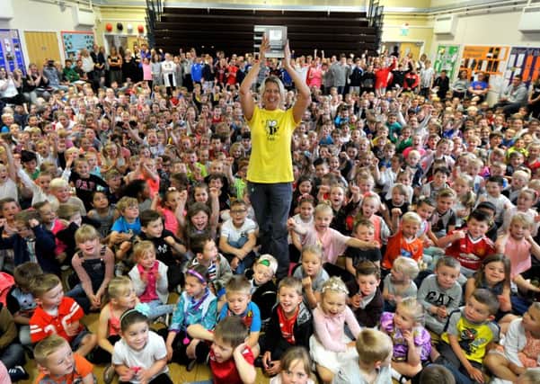 Patsy Carr was surprised at Anchorsholme Primary School