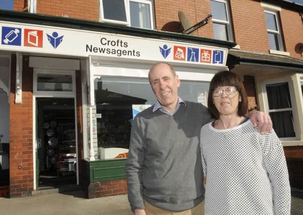 Tony and Elaine Croft from Crofts Newsagents