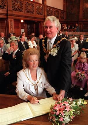 Jean Preston and Coun David Owen were the first couple to marry at Blackpool Town Hall