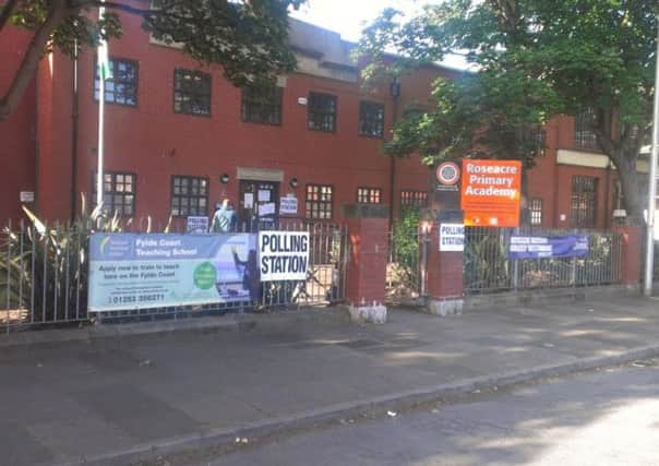 Roseacre School in South Shore,Blackpool being used as a polling station for the EU referendum