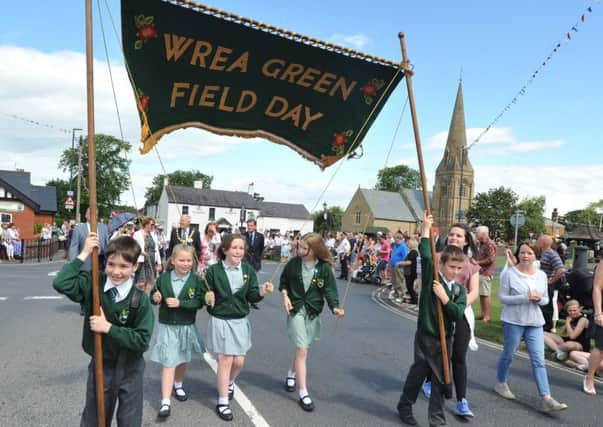 A previous Wrea Green Field Day procession
