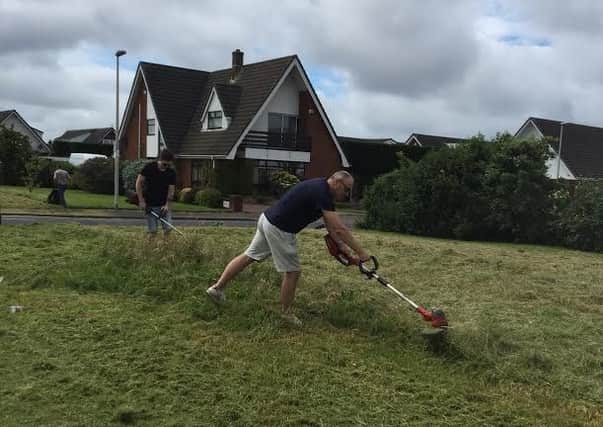 Residents took it upon themselves to clear uncut grass in Highfield Road