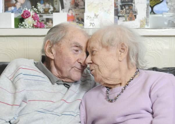 Peter and Peggy Laverie celebrate their 70th wedding anniversary at Westholme Care Home in St Annes