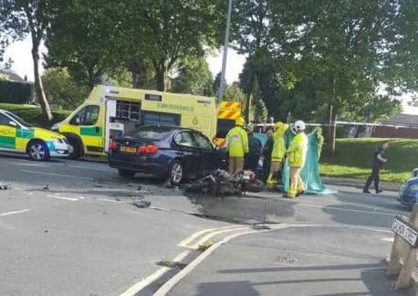 London Road crash scene