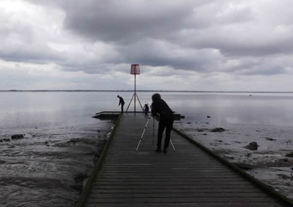 Artists from the TEA group on Lytham jetty