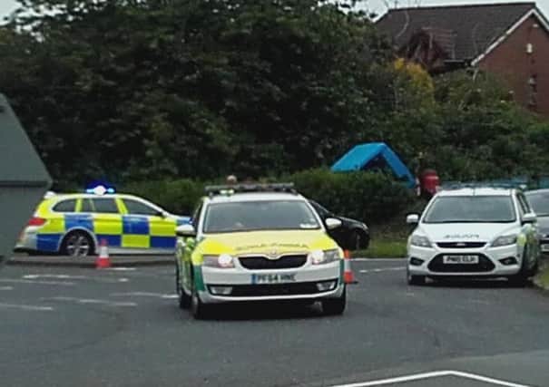 The scene at Redsands Drive in Fulwood after a man was run over by his truck