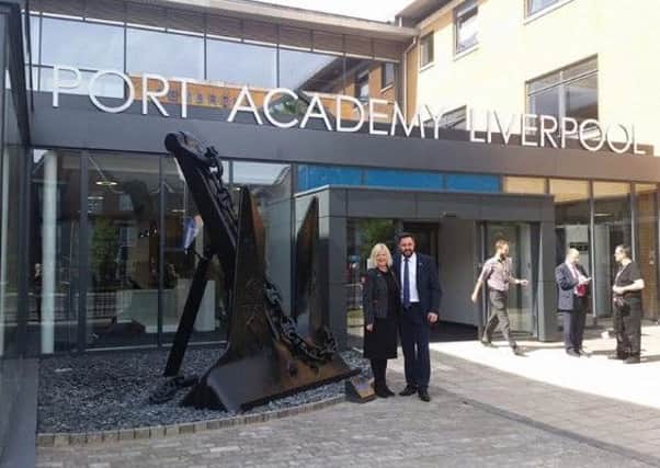 Port Academy Liverpools head of business strategy Shula Jones with Colossal Trainings chief executive Lee Kirton