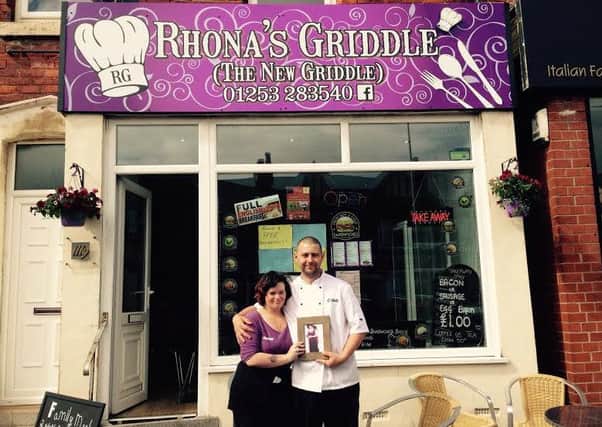 Shelley and Christopher Brown with their nnew business Rhona's Griddle