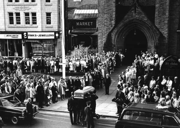 More than 100,000 people lined the streets for Supt Gerald Richardson's funeral on August 25, 1971