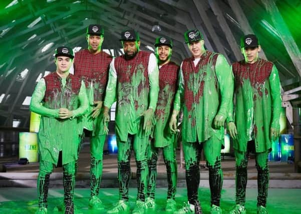 Ashley Banjo and Diversity getting slimed ahead of Nickelodeon's Slimefest at the Illuminations switch-on in September