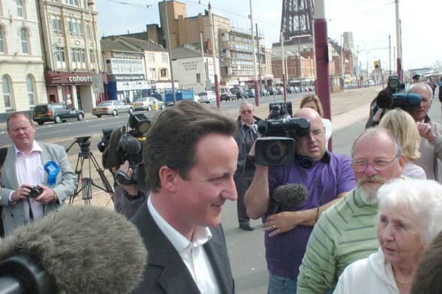David Cameron visits Blackpool after the local elections