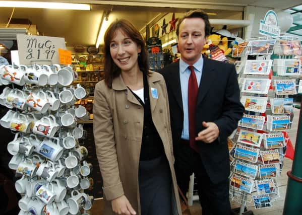 David Cameron and his wife Samantha on the first day of the Conservative Party Conference in Blackpool in 2005