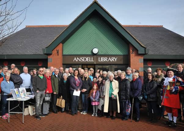 The Friends of Ansdell Library held a read-in outside the building as part of their campaign to prevent the library's closure