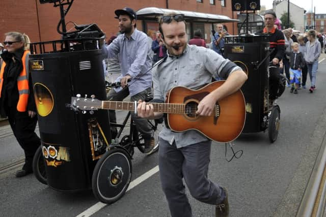 Sound Intervention perform at Tram day in Fleetwood