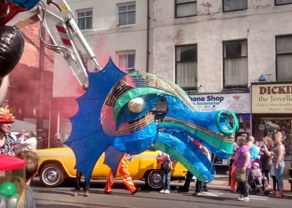 There be dragons - Fleetwod's Tram Sunday SpareParts parade proved a runaway hit.
