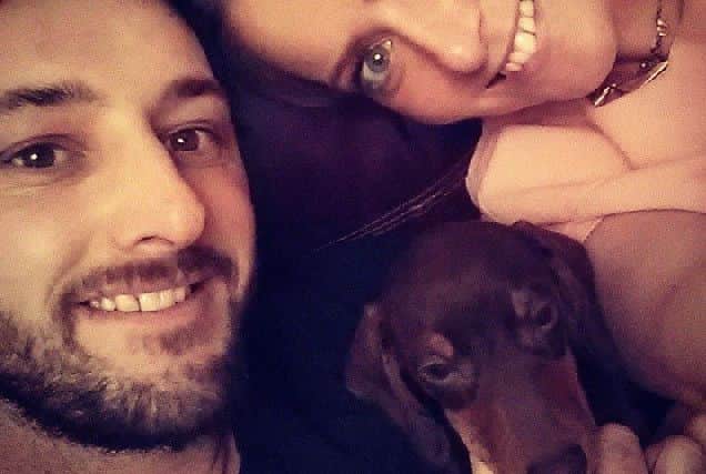 Marc Rose and Jade Earley
Richie, a four month old sausage dog, is believed to have been stolen from a Carleton home after it was broken into on Monday, March 18. 
Vandals also spray painted the home and stole an iPad, iPhone 5 and two laptops.