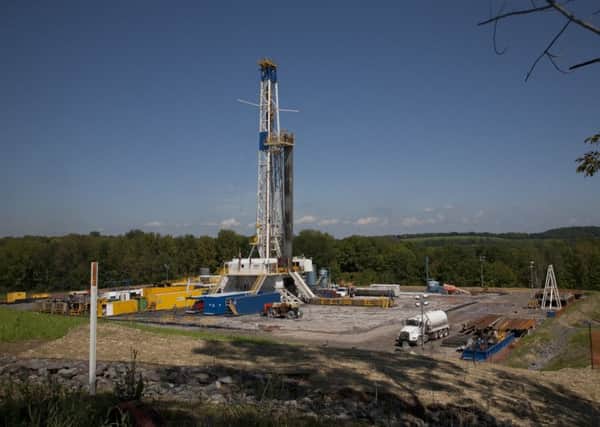 A view of a f typical fracking rig in the USA. Opponents say hydraulic fracturing for gas can cause health issues locally