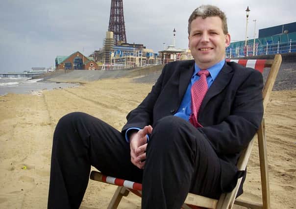 Eddie Collett on Blackpool beach