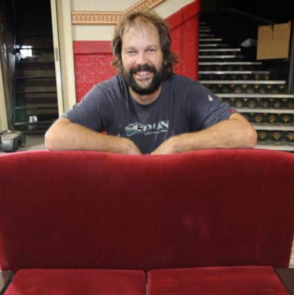 The Regent Cinema on Church Street in Blackpool is almost ready for its grand-re-opening following the fitting of new seats.
Cinema owner Rick Taylor with one of the double (or 'snogging') seats at the back of the cinema. PIC BY ROB LOCK
26-7-2016