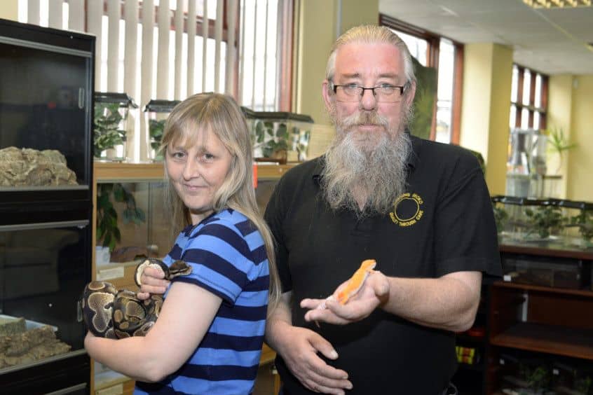 Diane Jennings and Mal Moutrey at the Grinning Gecko, Highfield Rd, Blackpool.
