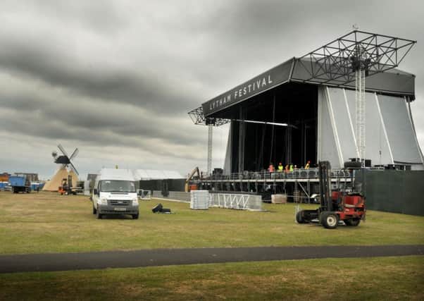 Work continued this week on setting up the main stage