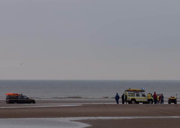 Emergency services on the beach. PIC: Gavin Stanfield