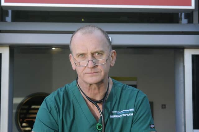 Professor Mark O'Donnell at the Urgent Care Centre (A&E) at Blackpool Victoria Hospital