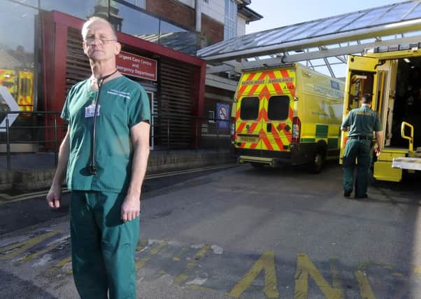 Professor Mark O'Donnell at the Urgent Care Centre (A&E) at Blackpool Victoria Hospital