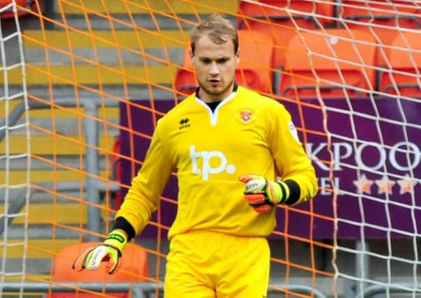 Blackpool keeper Sam Slocombe has twice won promotion from League Two
