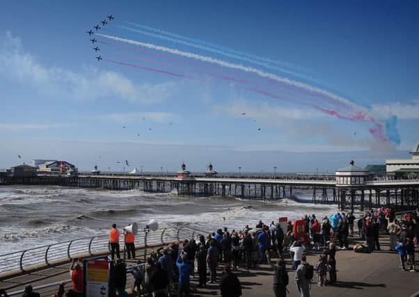 The Red Arrows over North Pier.