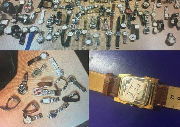 Police are trying to figure out where the watches came from