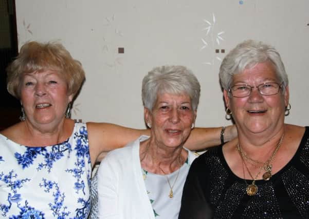 Carol Marsh, Carol Newsham and Lois Thompson at the latest Fleetwood Fishermen's Reunion.