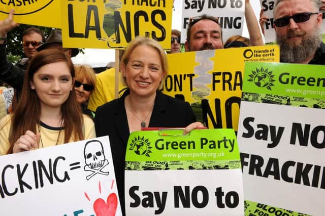And anti-frackers and Natalie Bennett from the Green Party