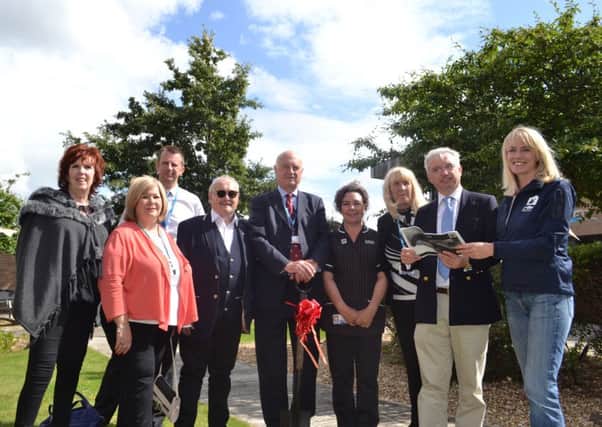 Yvonne Ball, Coun Brenda Blackshaw, Clifton Hospital Head of Service David Kay, Bobby Ball, Trust Chairman Ian Johnson, Clinical Matron Courtney Bickerdike, Trust Chief Executive (Interim) Wendy Swift, Mark Menzies MP and Mari Dyson from Eden