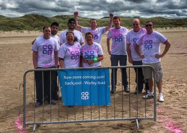 Staff from the Co-op helped in the colour run fundraising event
