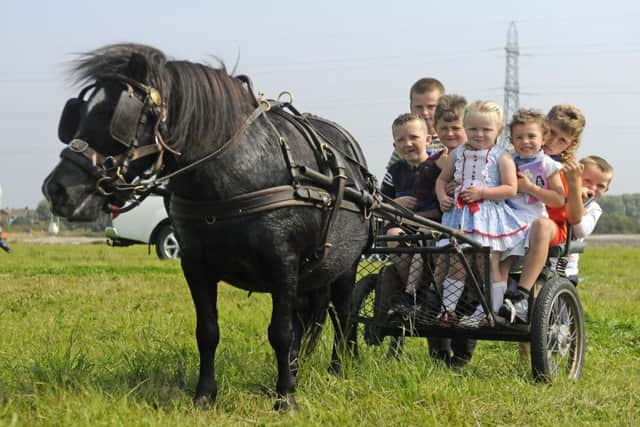 Youngsters having fun at the horse fair on Garstang Road West