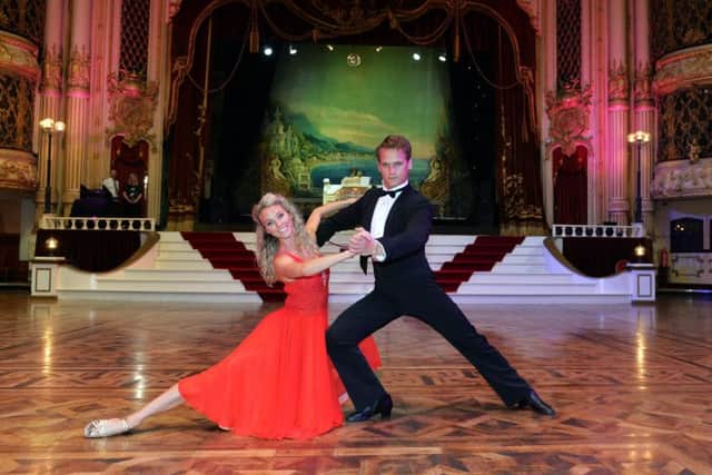 Dirty Dancing's Carlie Milner and Karl James Wilson dance at Blackpool Tower